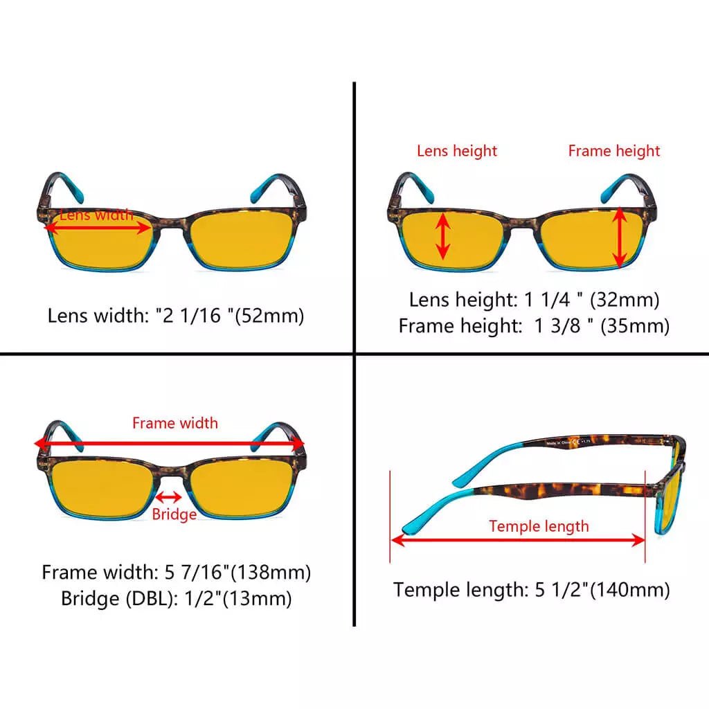 3 Pack Blue Light Blocking Reading Glasses HP898Deyekeeper.com