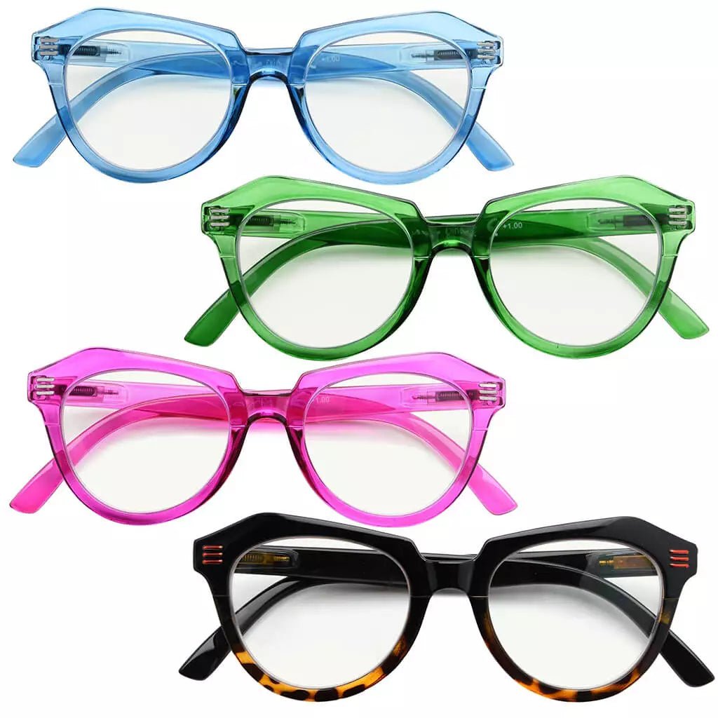 4 Pack Cat - eye Multifocus Reading Glasses M2110eyekeeper.com