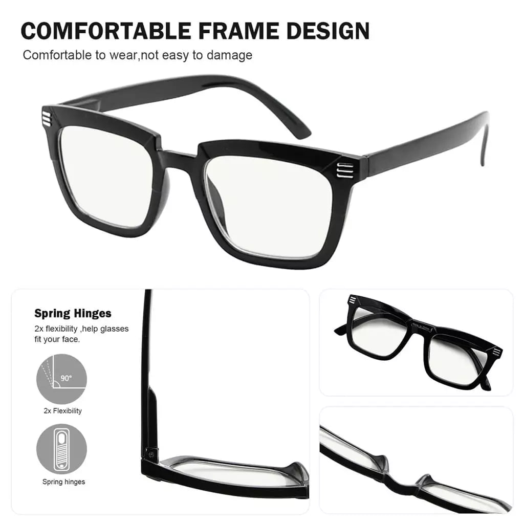 4 Pack Rectangle Progressive Multifocal Readers M2109eyekeeper.com