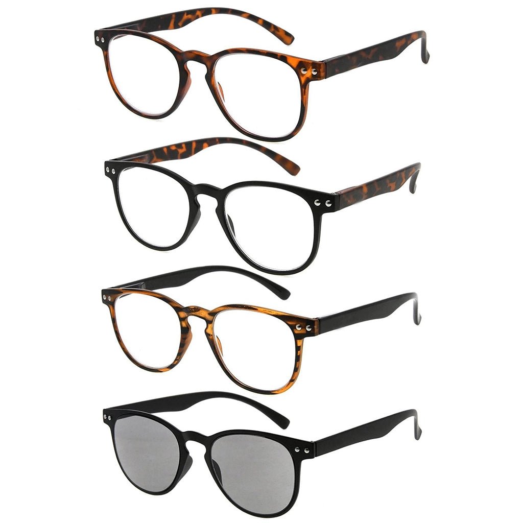 4 Pack Round Reading Glasses R060eyekeeper.com
