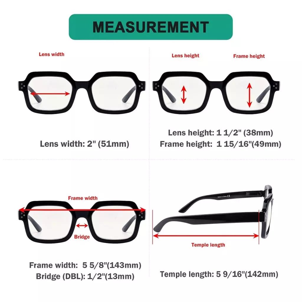 4 Pack Stylish Progressive Multifocus Reading Glasses M2130eyekeeper.com