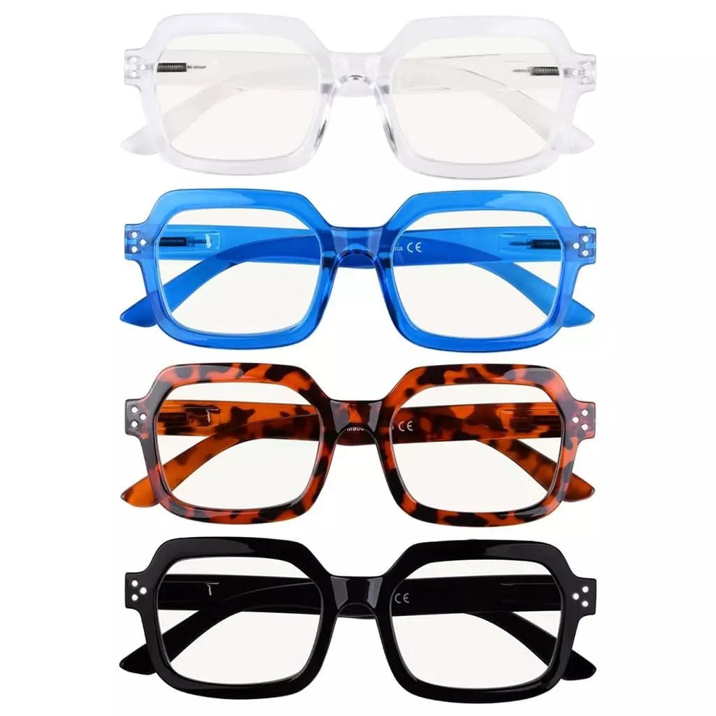 4 Pack Stylish Progressive Multifocus Reading Glasses M2130eyekeeper.com