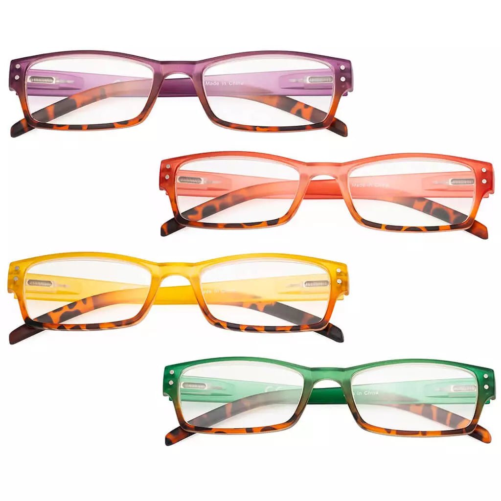 4 Pack Stylish Reading Glasses R012D - Aeyekeeper.com