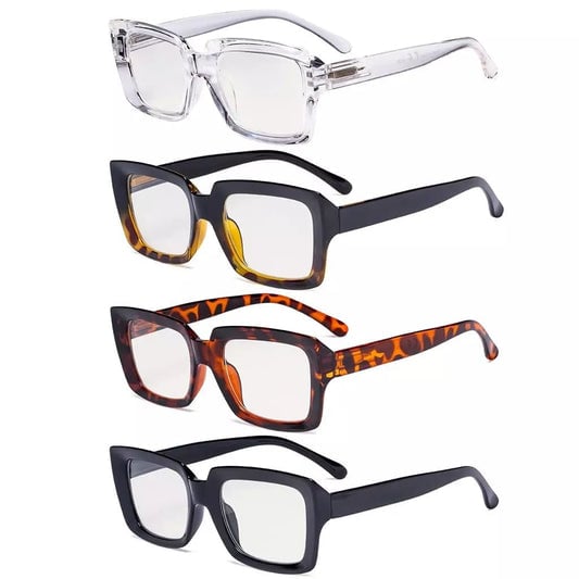 4 Pack Thicker Frame Progressive Multifocus Reading Glasses M9107eyekeeper.com