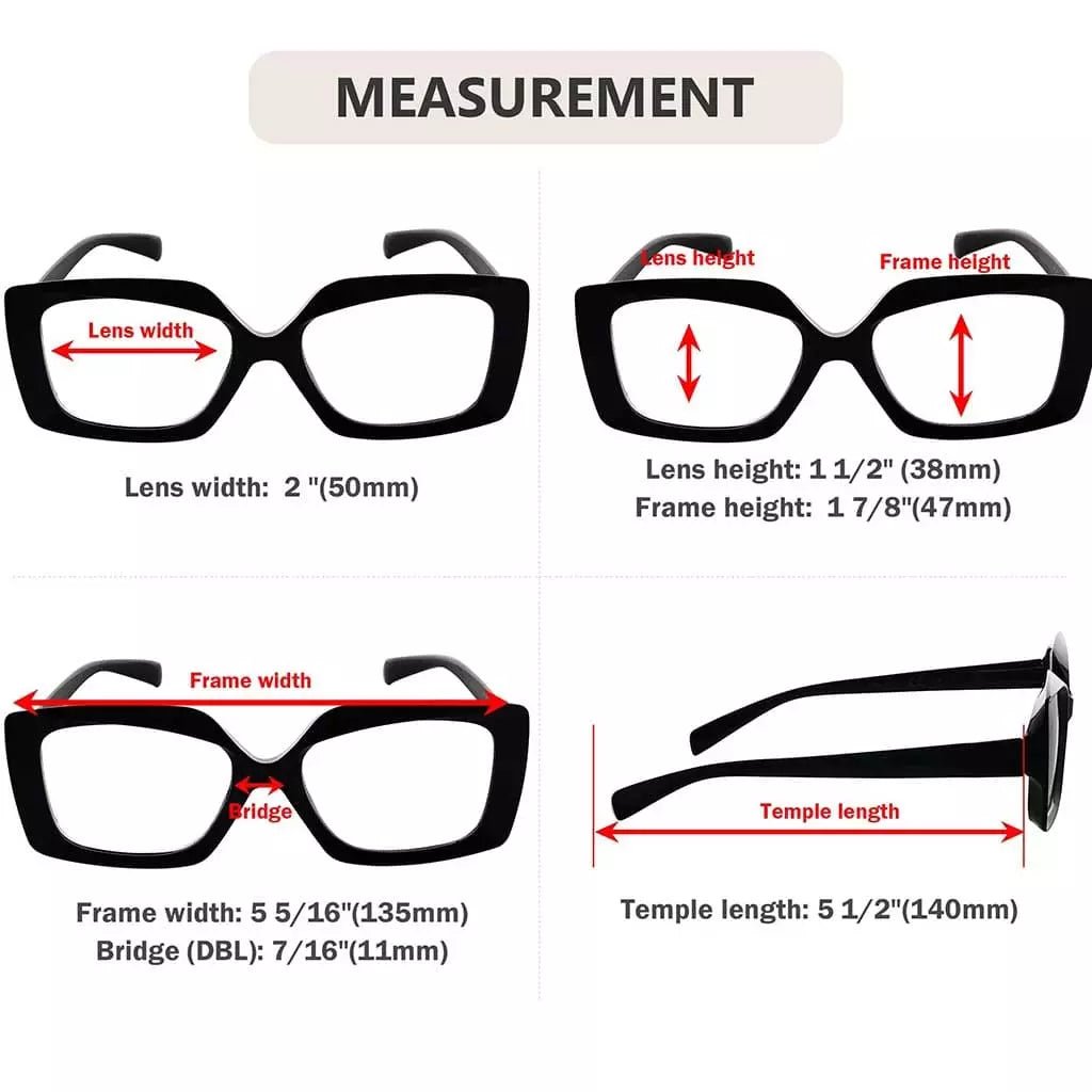 4 Pack Thicker Frame Reading Glasses R2010eyekeeper.com