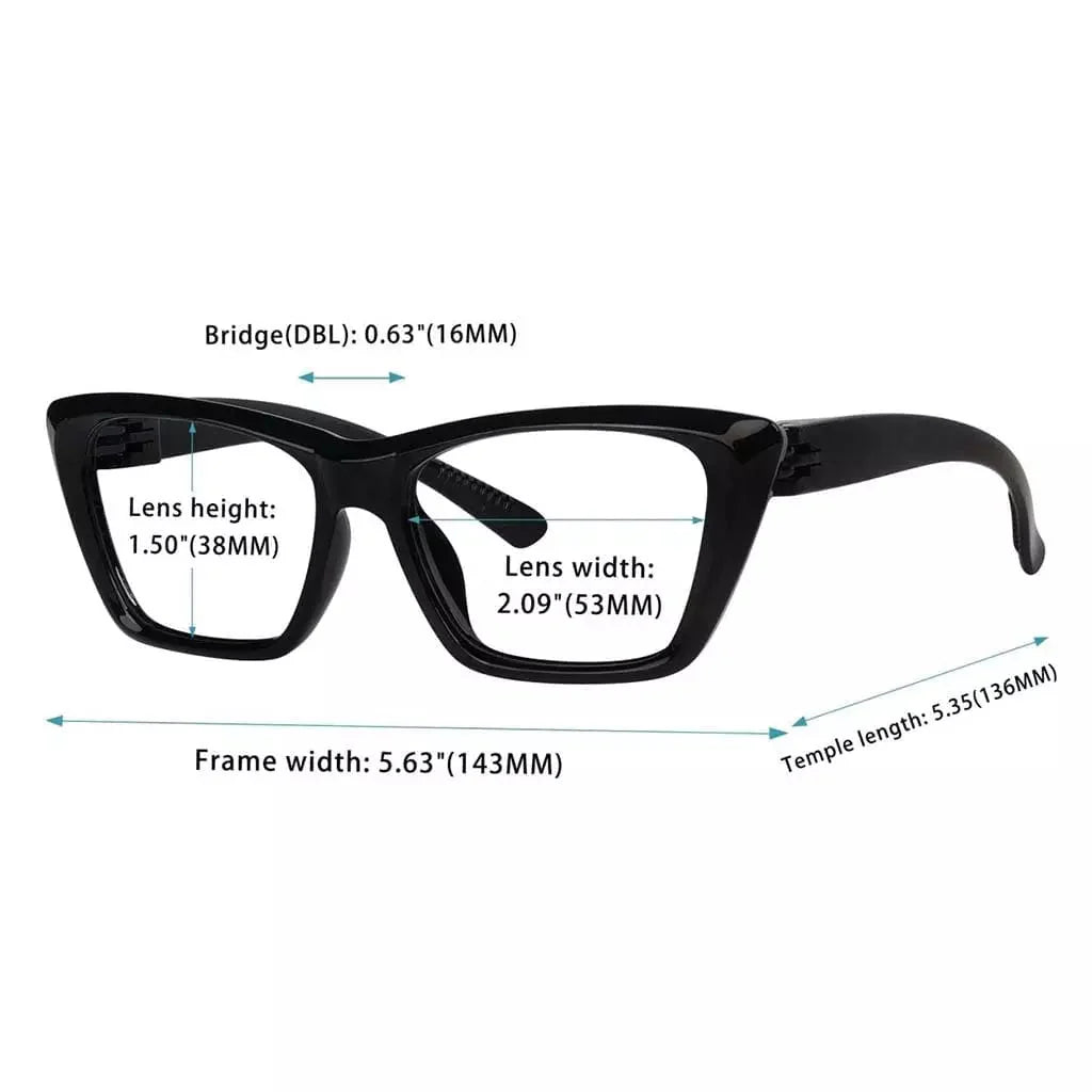 6 Pack Cat - eye 30% Blue Light Blocking Screwless Reading Glasses R2514 - B15eyekeeper.com