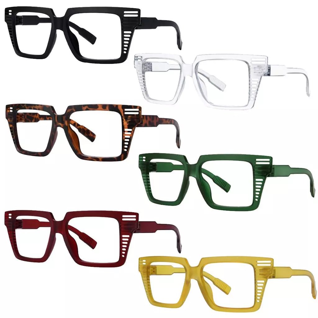 6 Pack Huge Metalless Screwless Reading Glasses R2503eyekeeper.com