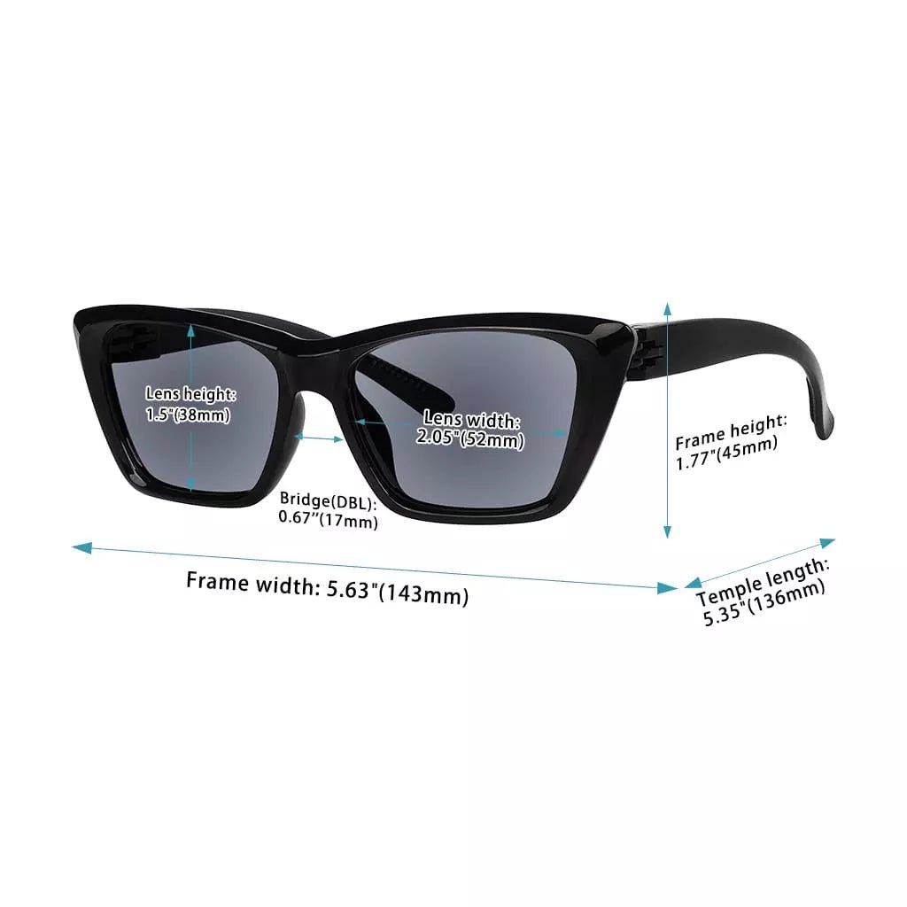 Cat - eye Polarized Sunglasses Screwless Metalless Spring Hinges R2514PLeyekeeper.com