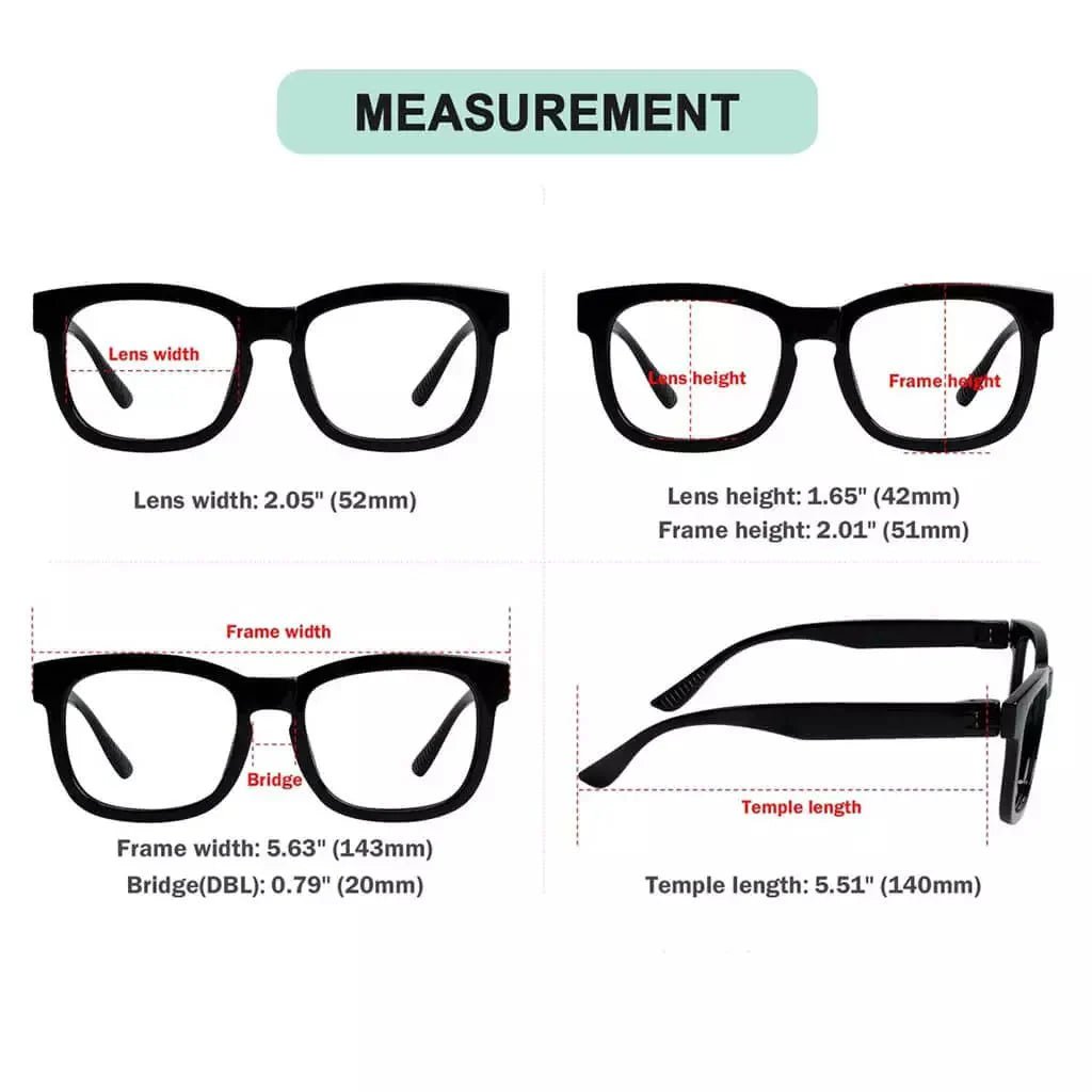 (Must Buy Both Eyes) Metalless Distance Glasses with Different Diopters D033 (Green)eyekeeper.com