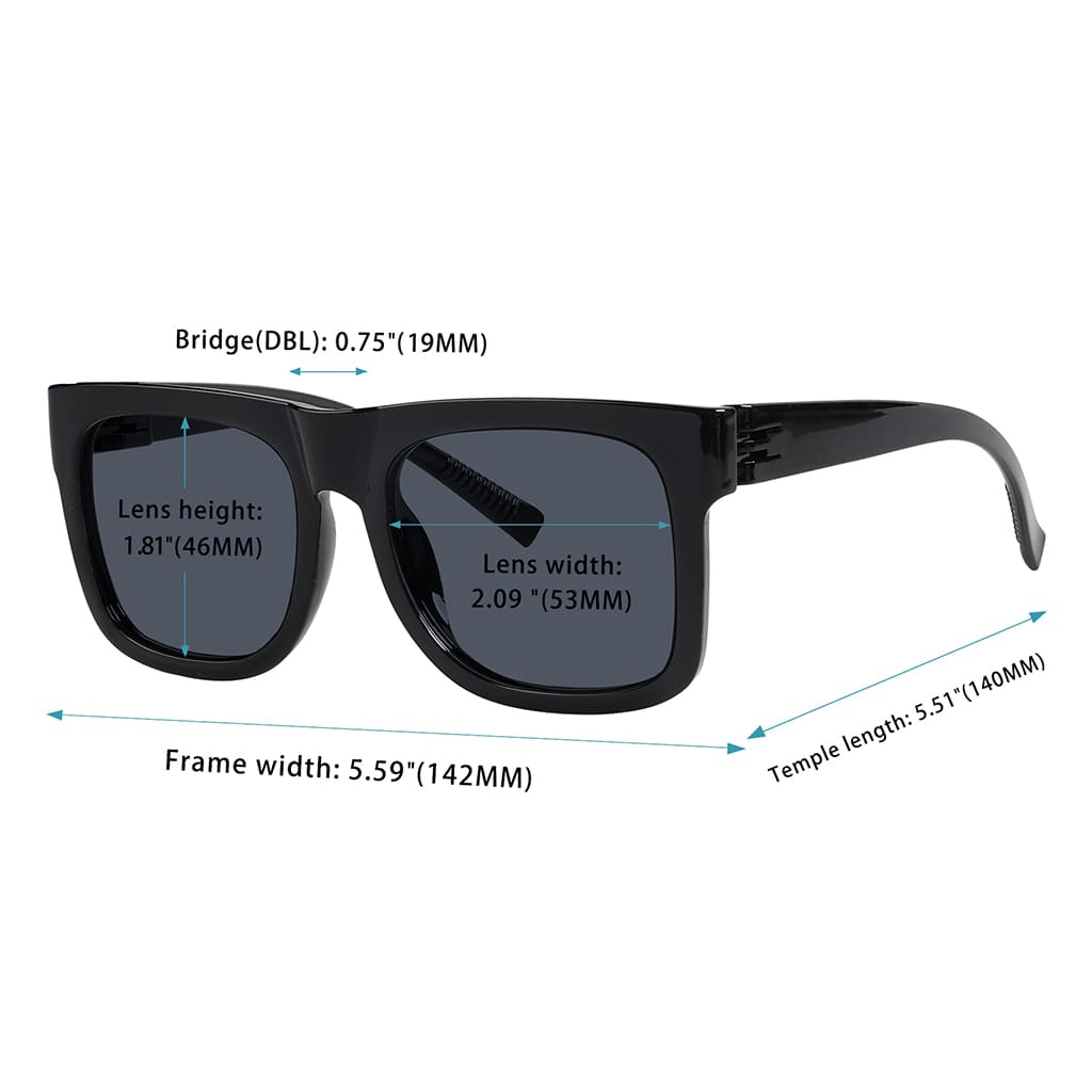 Square Metalless Screwless Spring Hinge Sunglasses NR2316Seyekeeper.com