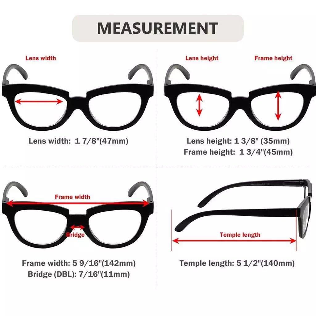 10 Pack Half Moon Reading glasses Stylish Readers R2102eyekeeper.com