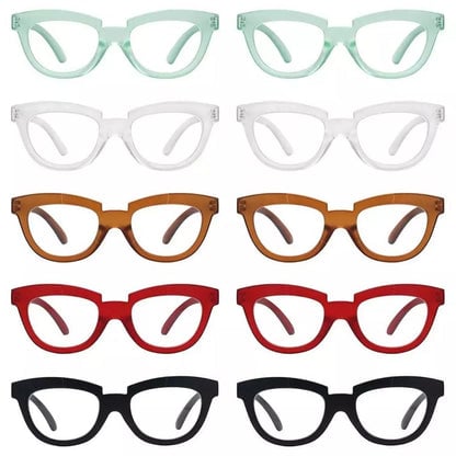10 Pack Half Moon Reading glasses Stylish Readers R2102eyekeeper.com