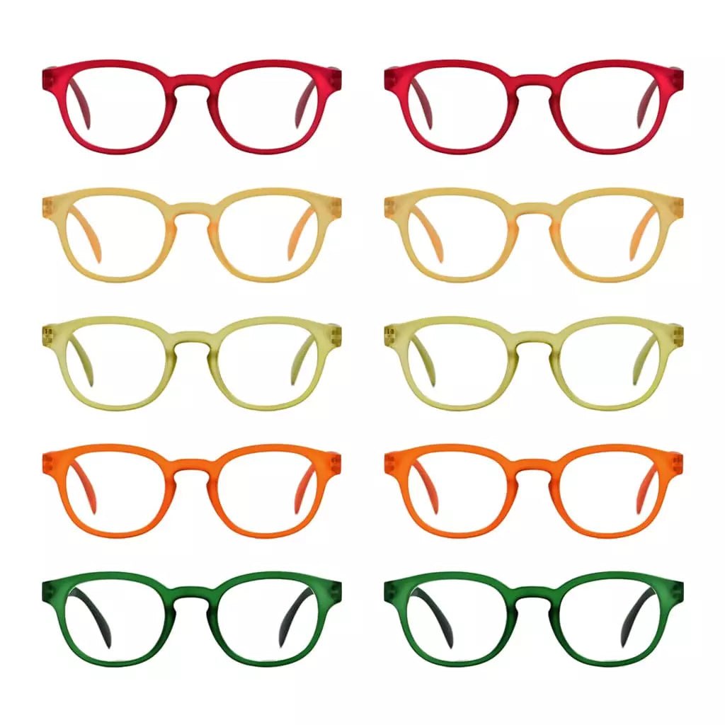 10 Packs Oval Reading Glasses Cute Readers R124eyekeeper.com