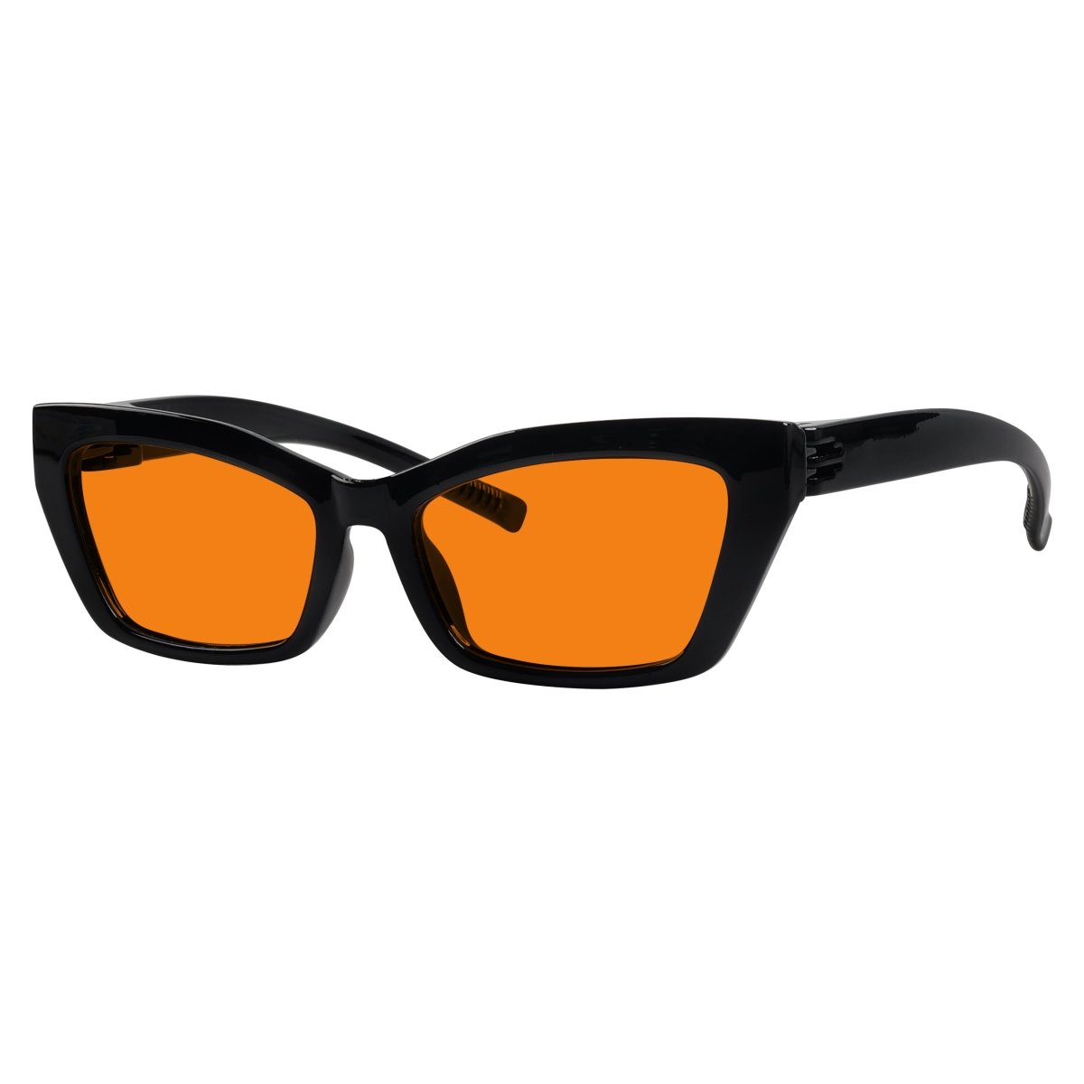 100% Blue Blocking Glasses Orange Lens Cat - eye Metalless Screwless R2516 - B98eyekeeper.com