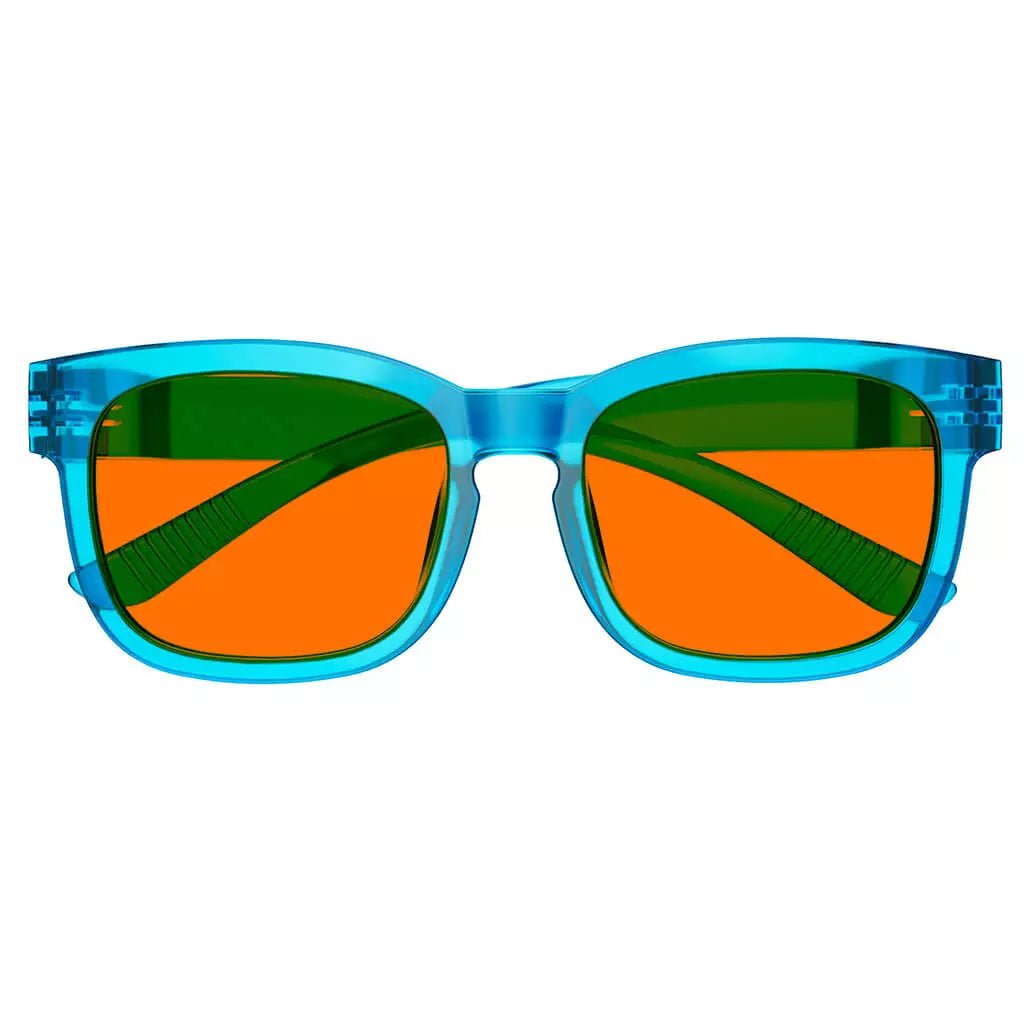 100% Blue Blocking Glasses Square Orange Lens Metalless Screwless Eyewear R033 - B98eyekeeper.com