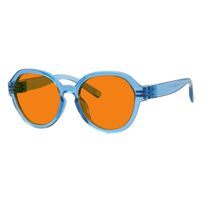 100% Blue Blocking Orange Glasses Oversized Metalless Nighttime Eyewear R2317 - B98eyekeeper.com