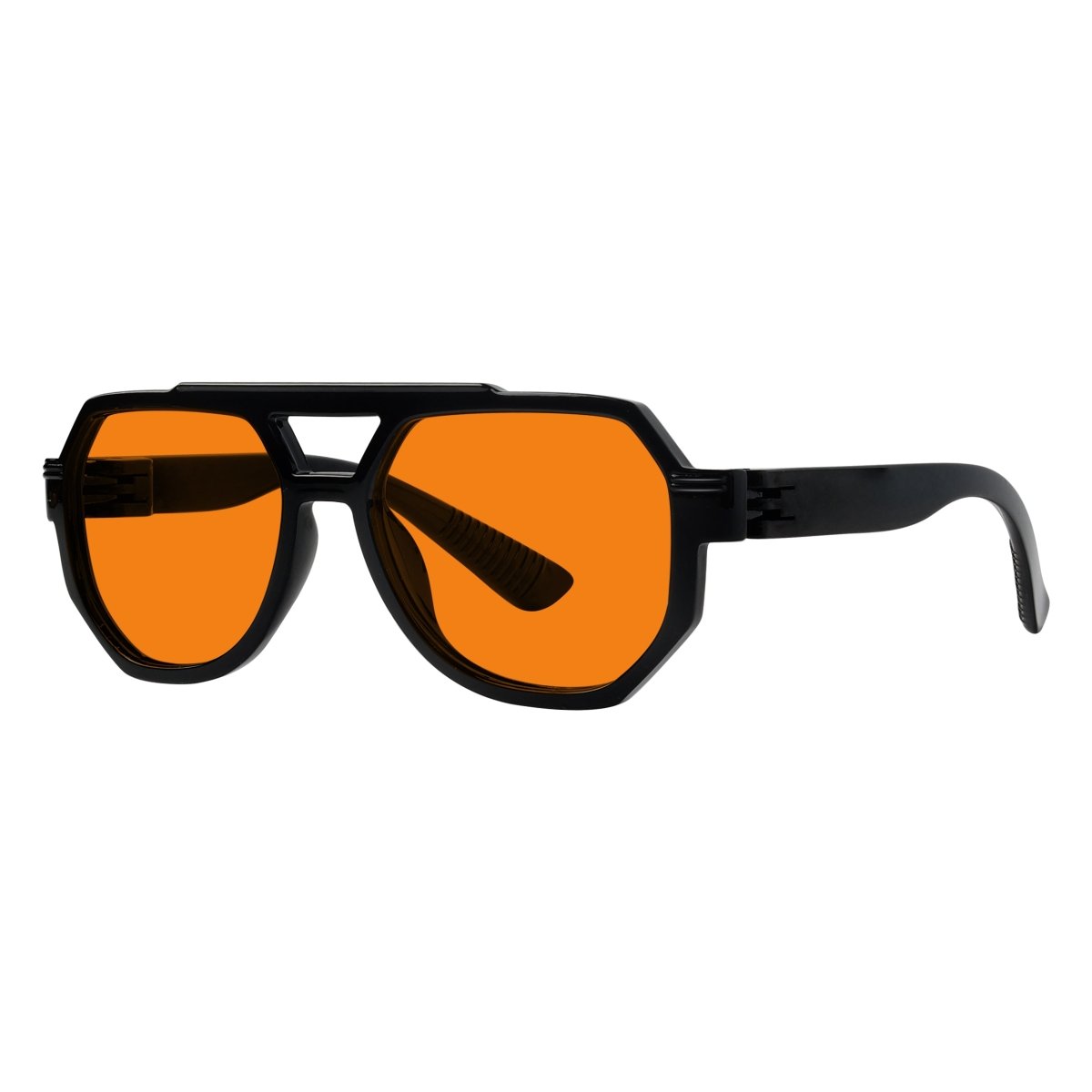 100% Blue Light Blocking Orange Metalless Pilot Glasses NR2309 - B98eyekeeper.com