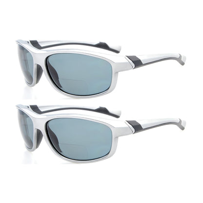 2 Pack TR90 Polarized Sport Bifocal Reading Sunglasses TH6170PGSGeyekeeper.com