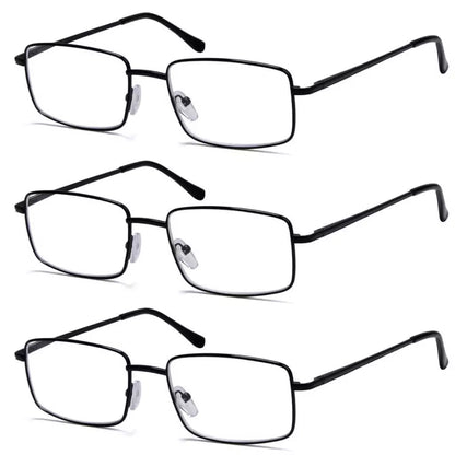 3 Pack Classic Metal Frame Reading Glasses R15023eyekeeper.com