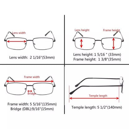 3 Pack Classic Metal Frame Reading Glasses R15023eyekeeper.com