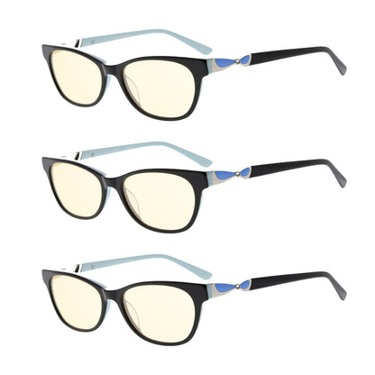 3 Pack Elegant Blue Light Filter Reading Glasses CGA0073eyekeeper.com