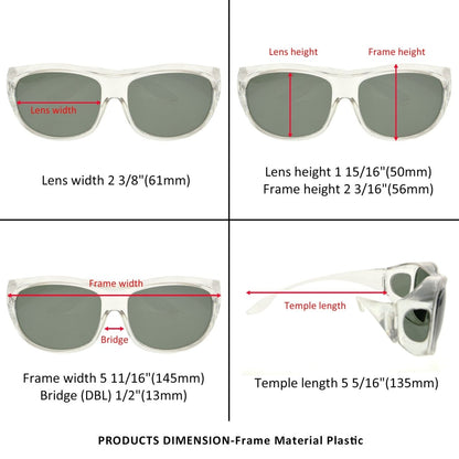 3 Pack Fashion Polarized Sunglasses Fitover Glasses S030eyekeeper.com