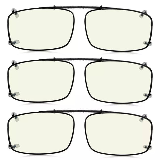 3 Pack Metal Blue Light Filter Glasses Clip C63 (54MMx34MM)eyekeeper.com