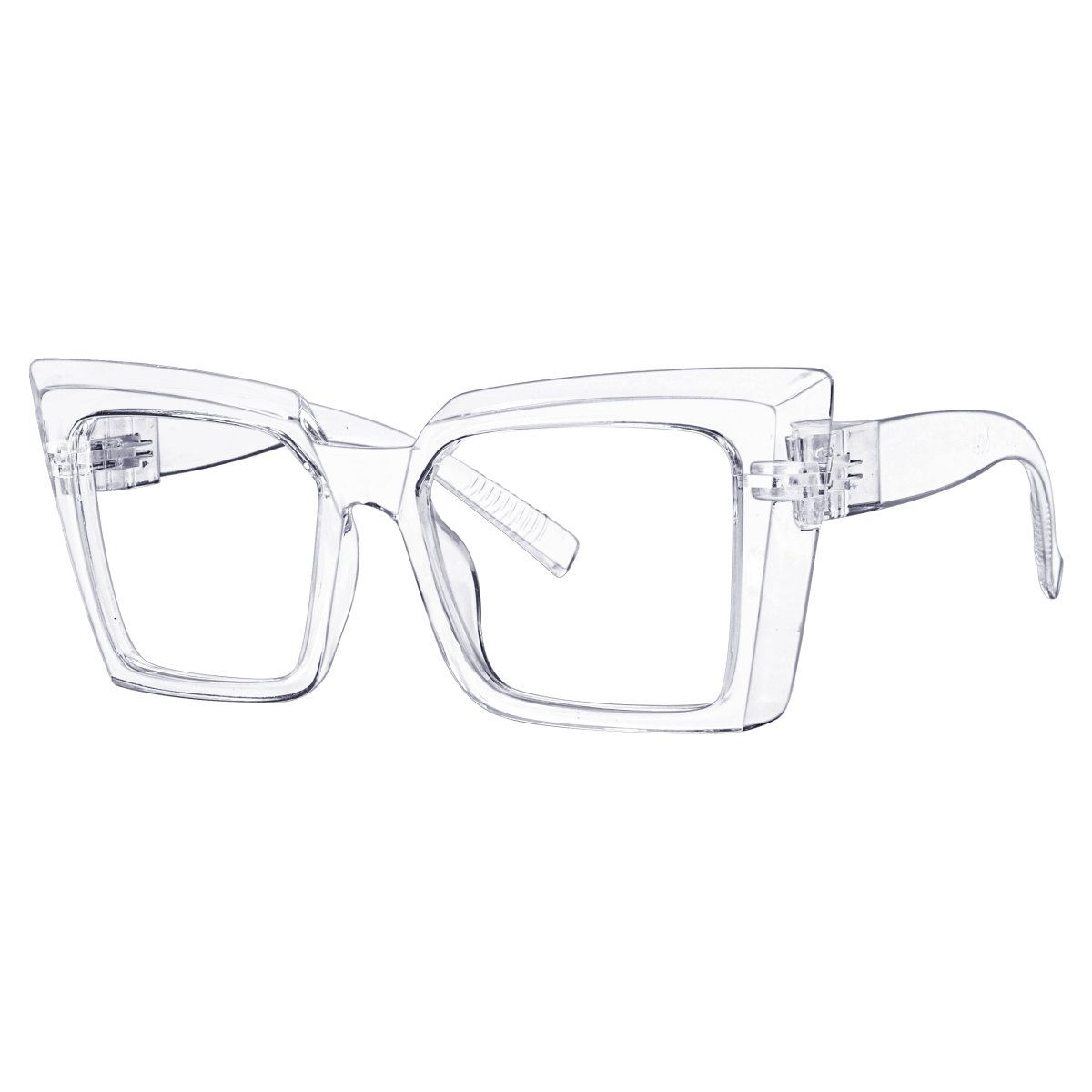 30% Blue Light Blocking Oversized Metalless Screwless Cat - eye Eyeglasses NR2141 - B15eyekeeper.com