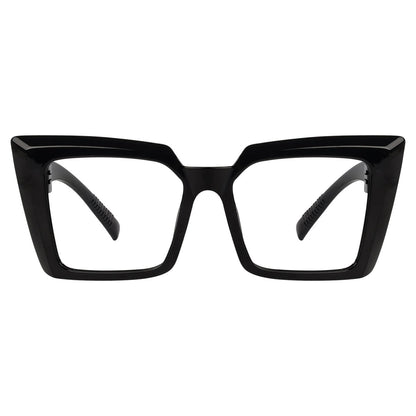 30% Blue Light Blocking Oversized Metalless Screwless Cat - eye Eyeglasses NR2141 - B15eyekeeper.com