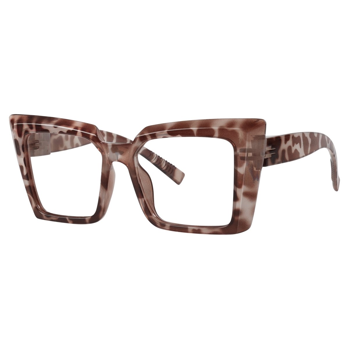 30% Blue Light Blocking Oversized Metalless Screwless Cat - eye Eyeglasses NR2141 - B15eyekeeper.com