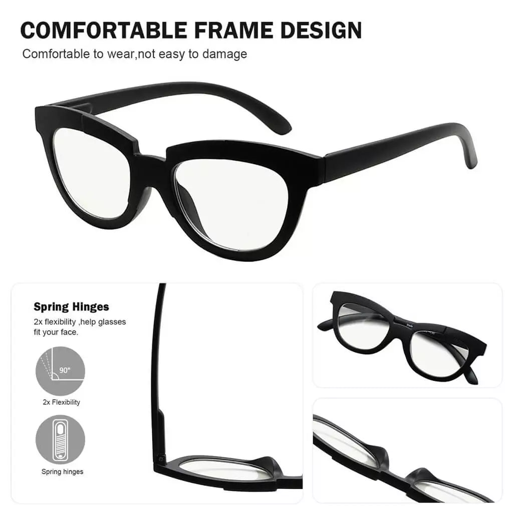 4 Pack Cat - eye Multifocus Reading Glasses M2102eyekeeper.com