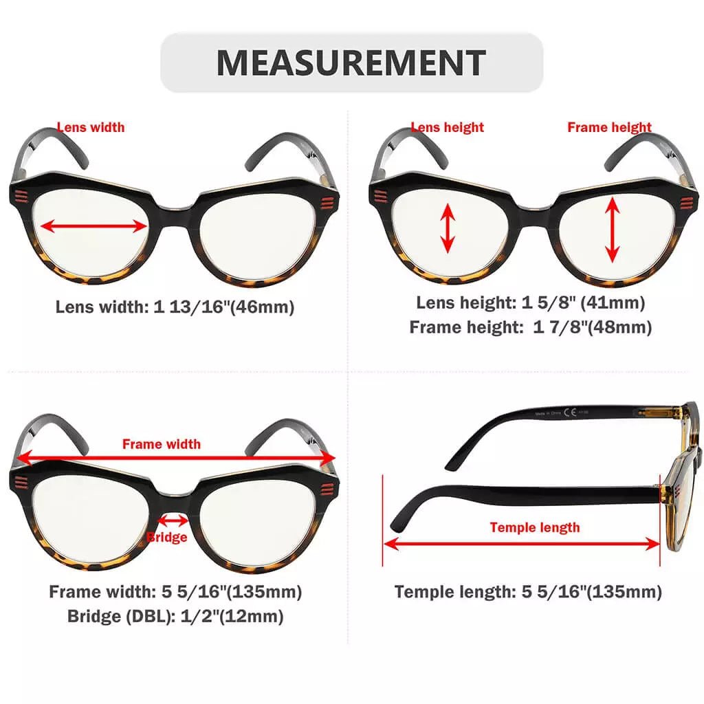 4 Pack Cat - eye Multifocus Reading Glasses M2110eyekeeper.com