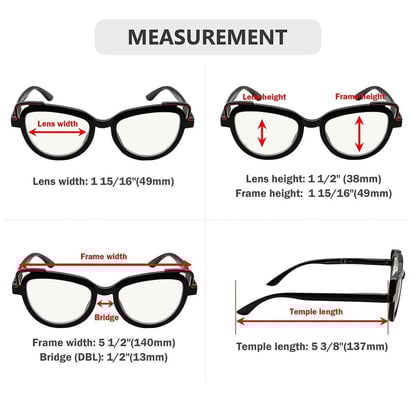 4 Pack Cat - eye Progressive Multifocal Readers M2113eyekeeper.com