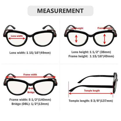 4 Pack Cat - eye Progressive Multifocal Readers M2113eyekeeper.com