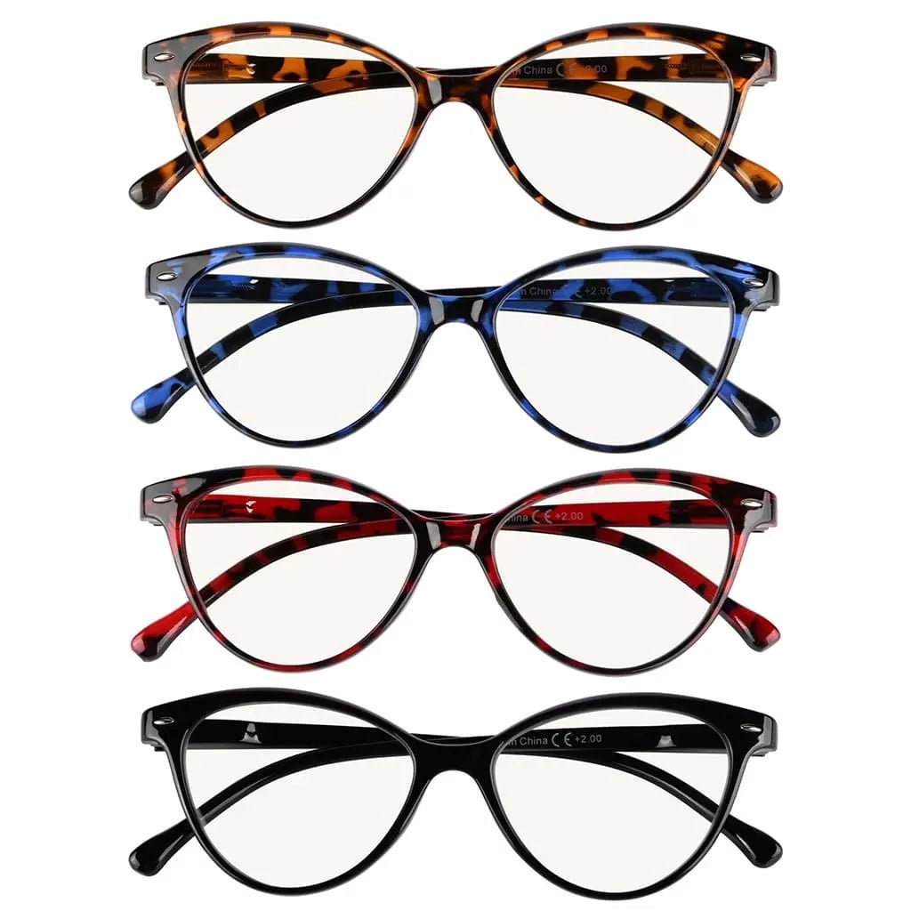 4 Pack Cat - eye Progressive Multifocus Readers MTR9112eyekeeper.com