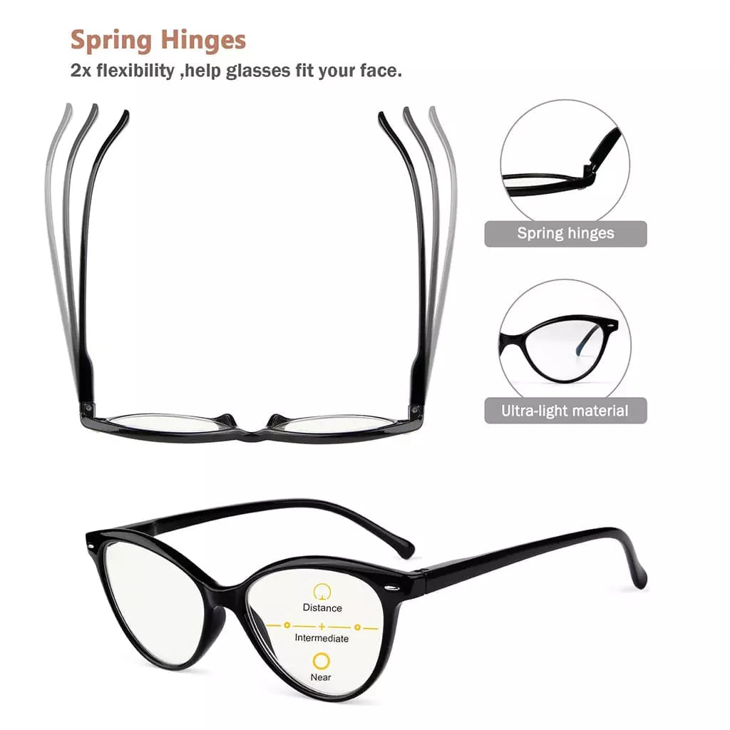 4 Pack Cat - eye Progressive Multifocus Readers MTR9112eyekeeper.com
