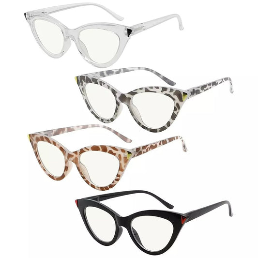 4 Pack Cat - eye Progressive Multifocus Reading Glasses M2103eyekeeper.com