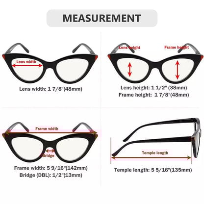 4 Pack Cat - eye Progressive Multifocus Reading Glasses M2103eyekeeper.com
