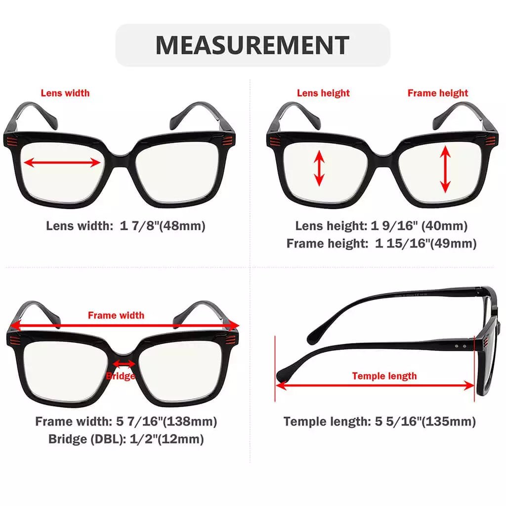 4 Pack Chic Progressive Multifocus Reading Glasses M2108eyekeeper.com