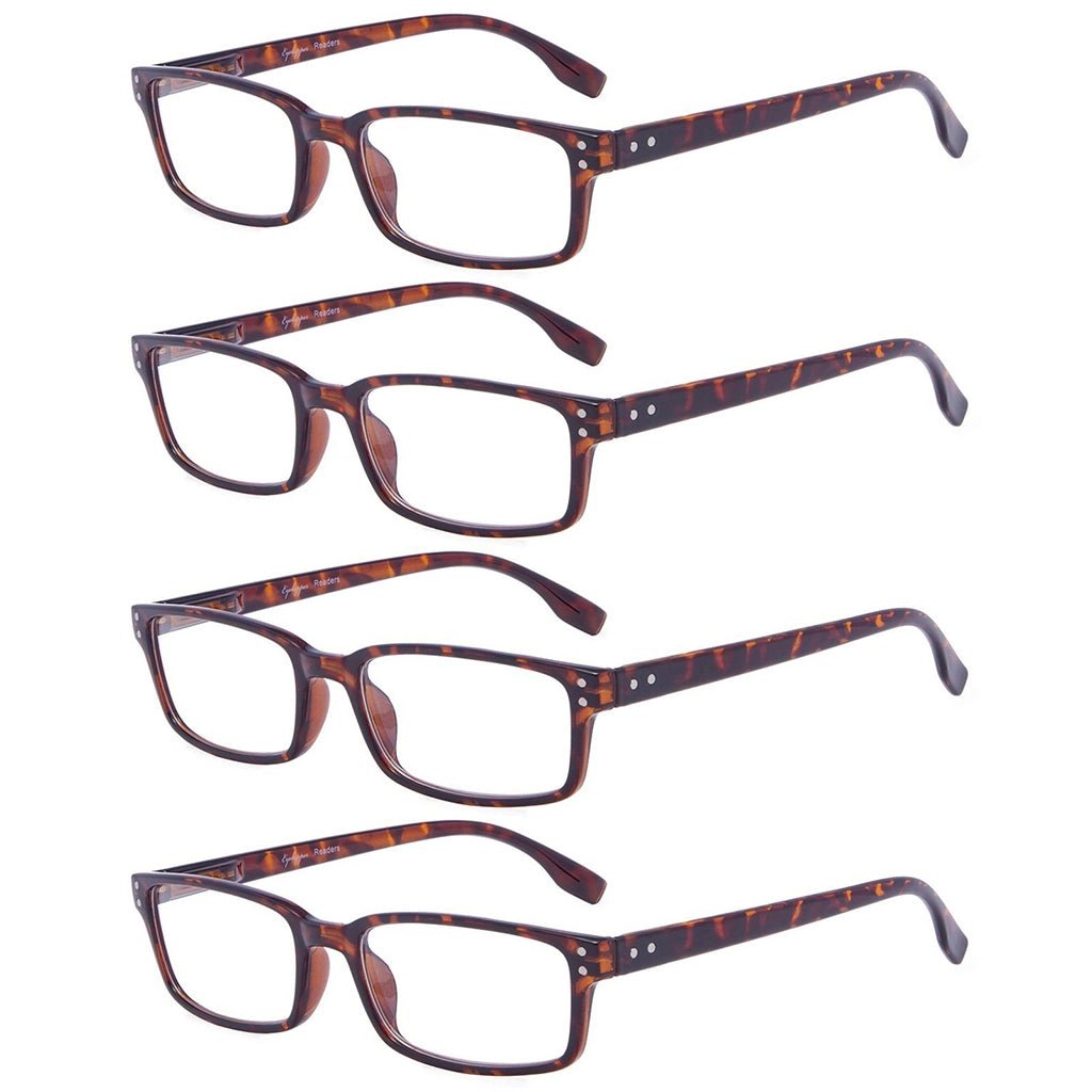 4 Pack Classical Spring - Hinges Reading Glasses R097eyekeeper.com