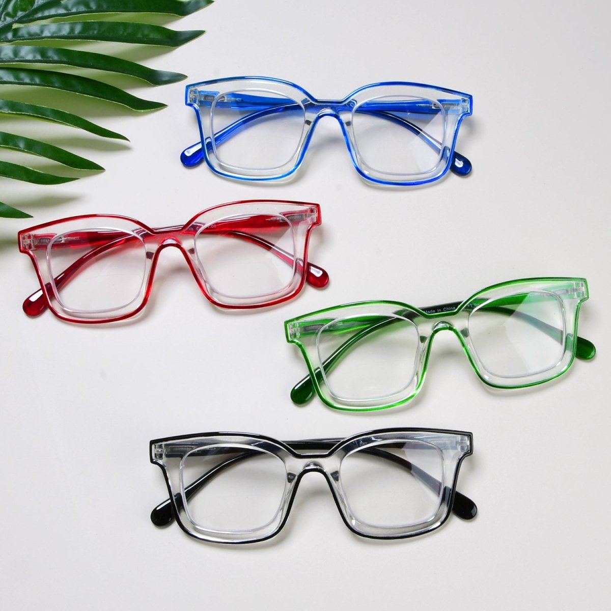 4 Pack Double Color Frame Bifocal Reading Glasses BR2105eyekeeper.com