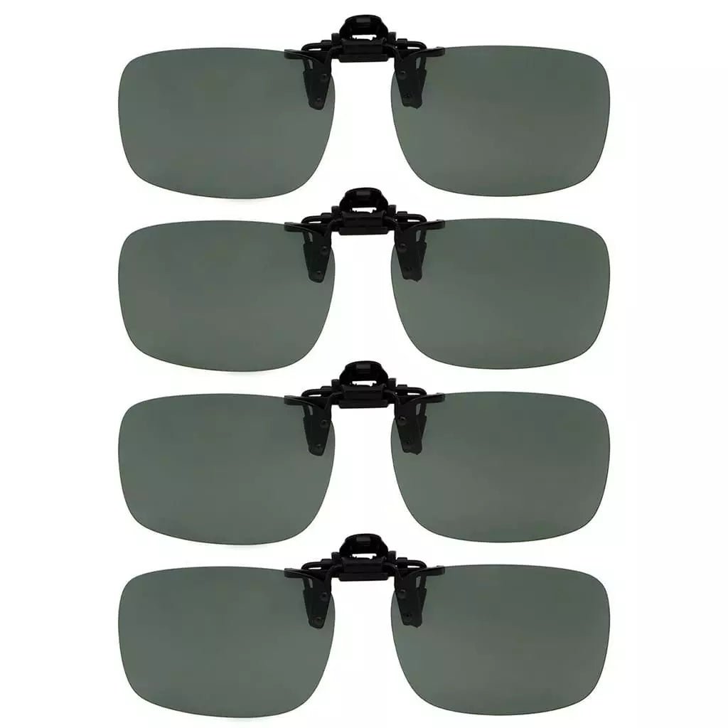 4 Pack Flip up Clip on Sunglasses Polarized JQ3 (60MMx43MM)eyekeeper.com