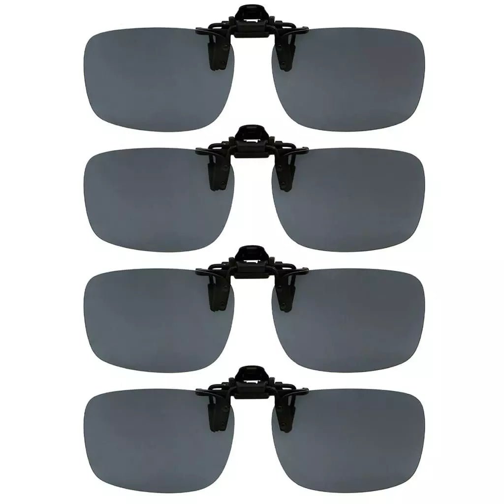 4 Pack Flip up Clip on Sunglasses Polarized JQ3 (60MMx43MM)eyekeeper.com
