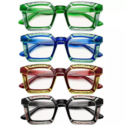 4 Pack Floral Pattern Design Multifocus Readers M2106eyekeeper.com