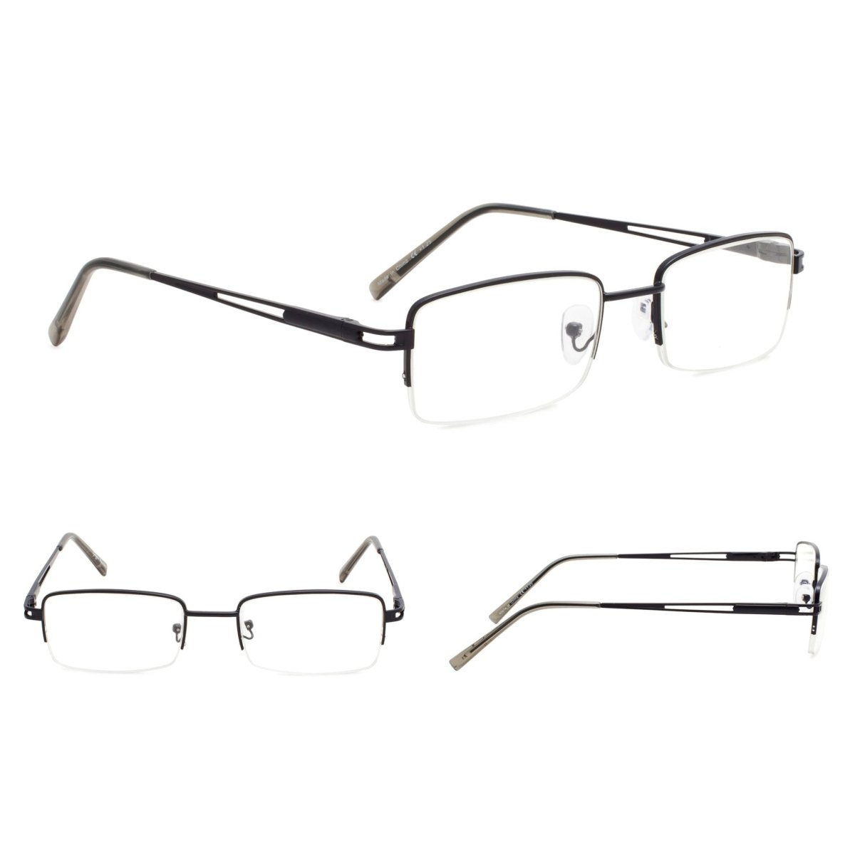 4 Pack Half - rim Metal Reading Glasses with Reading Sunglasses R15014eyekeeper.com