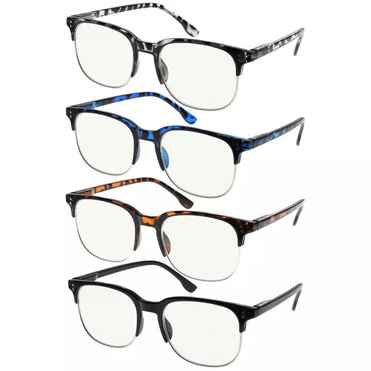 4 Pack Half - rim Multifocus Reading Glasses MTR9114eyekeeper.com