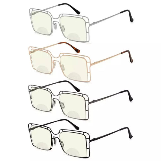 4 Pack Hollow Blue Light Filter Bifocal Readers BR2301UVeyekeeper.com