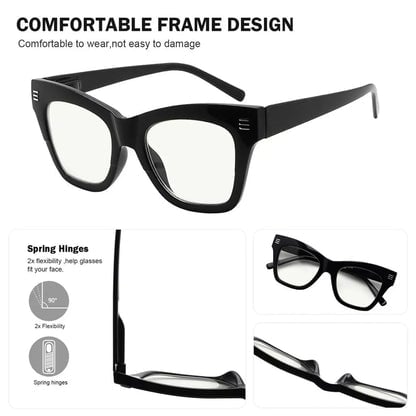 4 Pack Leopard Print Stylish Multifocus Reading Glasses M2111eyekeeper.com