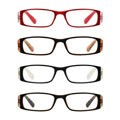 4 Pack Marble Pattern Arms Reading Glasses R006 - C6 - C9eyekeeper.com