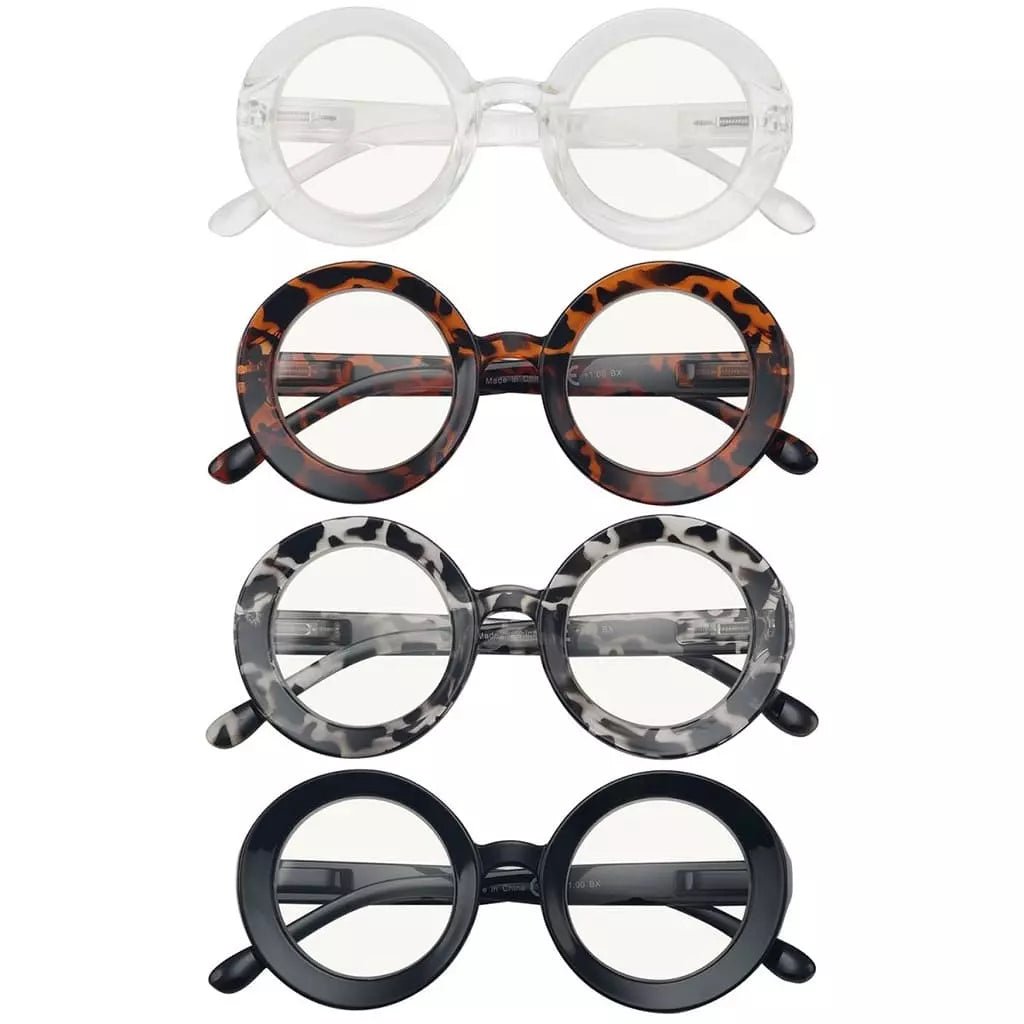 4 Pack Round Thicker Frame Progressive Multifocus Readers MTR9109eyekeeper.com
